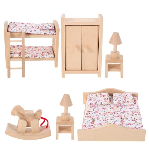 ibasenice Puppenhaus-miniaturbett Puppenhausmöbel- Und Zubehörset Miniaturmöbelset Für Mädchen Miniaturornament Für Kinder von ibasenice