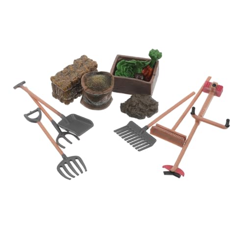 ibasenice 1satz Miniatur Bauernhof Werkzeuge Set Teiliges Simulation Farm Zubehör Für Kreative -Dekoration Und Lernspielzeug Detailgetreue Miniatur Farmaccessoires von ibasenice