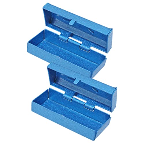 2St kleine Werkzeugkiste Mädchen Mini- Mini-Puppen-Sachen winziges puppenhauszubehör Miniatur-Möbeldekor Werkzeugkasten Zubehör Miniatur-Hausdekor Legierung Blue ibasenice von ibasenice