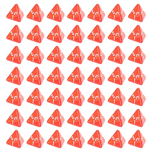 Tetraeder Mini D4 Red Four- Sided Dices Polyedralwürfel Set 60Pcs Acryl Triangular Cone Dices D4 TRPG Cup Games Party Game Dices Set Rollenspiel- Tetraeder Mini D4 Red Four- Sided Dices Polyedralwürfel Set 60Pcs Acryl Triangular Cone Dices D4 TRPG Cup Games Party Game Dices Set Rollenspiel- von ibasenice