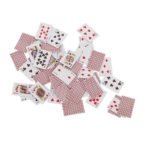 ibasenice Schachtel Minikarten Mini-Spielkarten Für Puppenhaus-Dekoration Im Maßstab Minispielkarten Spielkarten Für Minispielparty Szenenkram Kleine Puppen-minikarten Kartenspiel von ibasenice