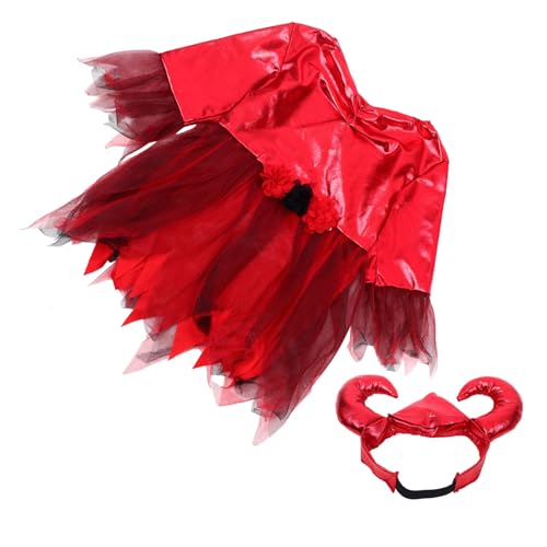 ibasenice 1 Halloween-Kleid Kostüm Halloween Verkleiden Halloween-Kinderkleid , Die Kleidung Vorführen Halloween-Partykleidung Halloween-mädchenkleidung Cosplay-Kleid Polyester Rot von ibasenice