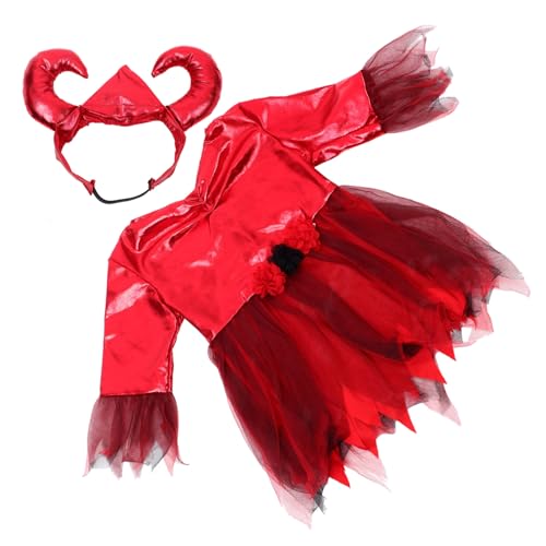 ibasenice 1 Kleines Teufelskleid Halloween-Kostüme für Halloween -Kleidung Teufel Kostüm Mädchen Cosplay -Kostüm Halloween-Mädchenkleidung Partykostüm Gittergewebe rot ibasenice 1 Kleines Teufelskleid Halloween-Kostüme für Halloween -Kleidung Teufel Kostüm Mädchen Cosplay -Kostüm Halloween-Mädchenkleidung Partykostüm Gittergewebe rot von ibasenice