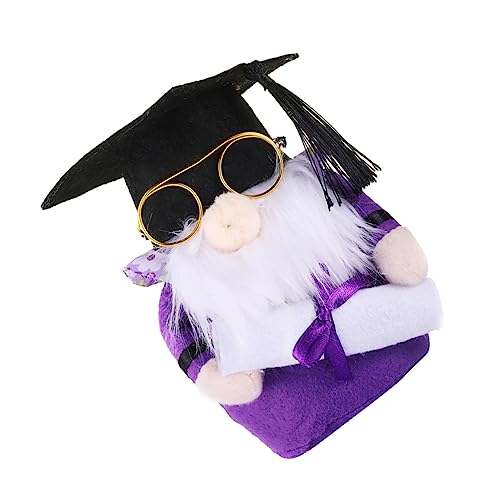 ibasenice Bachelor Hut Puppe Kreative Graduierung Spielzeug Tuch Zwerg Puppe Für Party Dekorative Spielzeug von ibasenice