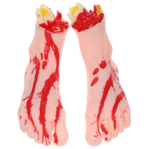 ibasenice 1 Paar Handprothesen Für Halloween Fuß Halloween-streich-Requisiten Gefälscht Fälschung Skelett Party Heilige Trickrequisiten Halloween-Trick-Requisiten Halloween-Ornament Vinyl von ibasenice
