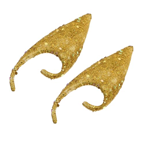 ibasenice Cosplay-Ohr-Requisiten 12 cm Goldene Feen-Ohren Glitzernde Künstliche Ohren Zubehör Zum Anziehen Requisiten Für Jungen Und Mädchen Erwachsene von ibasenice