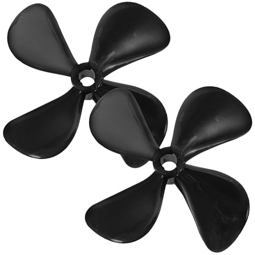 ibasenice Vierblattpropeller FüR Rc-Boote, Hochfeste Pc-Materialien, 4mm Lochdurchmesser, 55mm GrößE, Eine Paar Bootsluftschrauben FüR Schiffsmodell von ibasenice