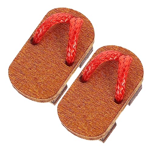 ibasenice 1 Paar ob11 Puppenhausschuhe für kinderspielzeug puppenzubehör Children Toys puppenhauszubehör Mini Gebäude Bausatz Puppe verstopfen Puppenschuh-Ornament Holz von ibasenice