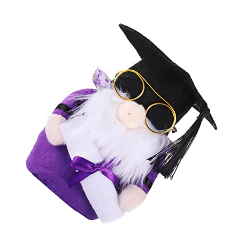 ibasenice 1 STK Abschluss Puppe wohnungsdeko glucksbringer abschlussgeschenk Abschlussfeier Dekorationsobjekte Requisite für die Abschlussfeier Puppe zum Thema Abschluss Stoff Violett von ibasenice