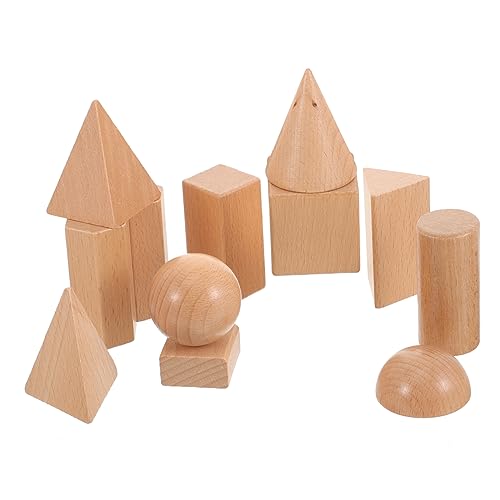 ibasenice 1 Sätze Geometrische Formen Stapelspielzeug aus Holz Pädagogisches Lernspielzeug für Vorschulkinder Hand Augen Koordination und Kreativität für Eltern Interaktion von ibasenice