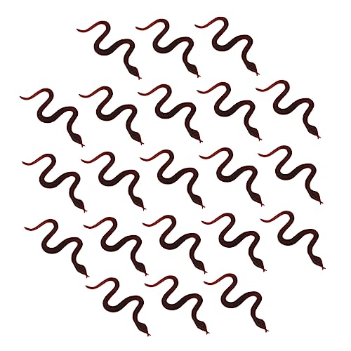 ibasenice 1 Satz 100 Stück Halloween-Mini-Schlange Braune Requisiten Schlangenspielzeug Für Simuliertes Kniffliges Schlangenspielzeug Lustige Party-Requisiten Brown PVC von ibasenice