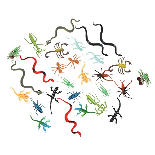 ibasenice Tierfiguren-Spielzeug 28-teilig Simulation Insekten-tiermodelle PVC-Material Lernspielzeug für Jungen und Mädchen und Spielzeug von ibasenice