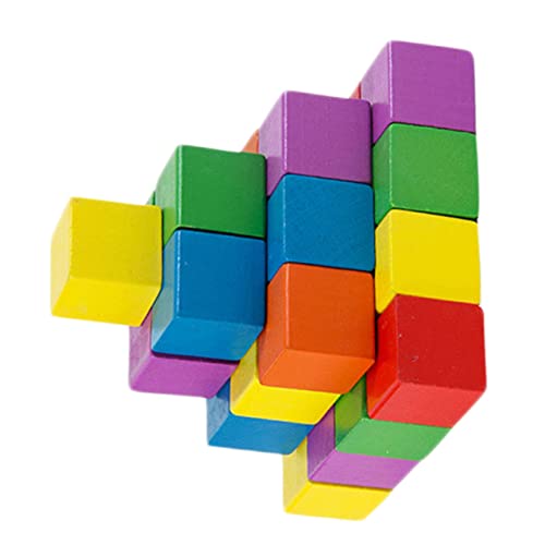 ibasenice 1 Satz 50 Stück Kleiner Holzwürfel Basteln Gebäude Quader Mini Block Kleinkind Farbig Bastelwürfel Aus Holz Selber Machen Hölzern von ibasenice