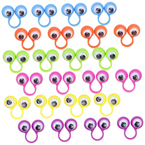 ibasenice 1 Satz Aktivitätsringspielzeug Fingerpuppe Augen Blau Party Dein Ringe Groß Augapfel Auge Fingerpuppe Augenring Für Kinderauge Fingerpuppe Plastik 24 Stück von ibasenice