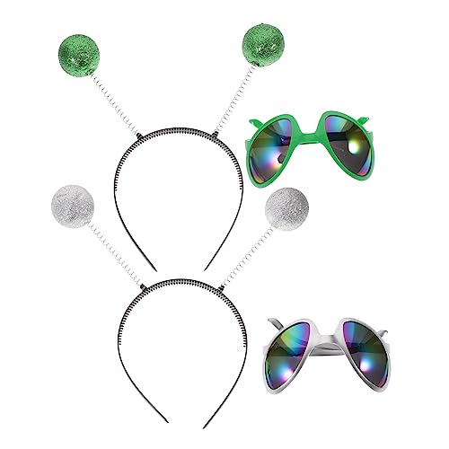 ibasenice Alien-kostümbrille Stirnband Großer Rahmen Regenbogengläser Für Cosplay-partys Und Veranstaltungen Für Erwachsene von ibasenice