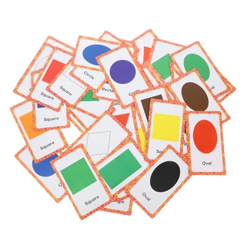 ibasenice Lernspielzeug Für Kinder Form-Flash-Karten Pädagogische Karten Farben Wörter Baby-lern-Flash-Karten von ibasenice