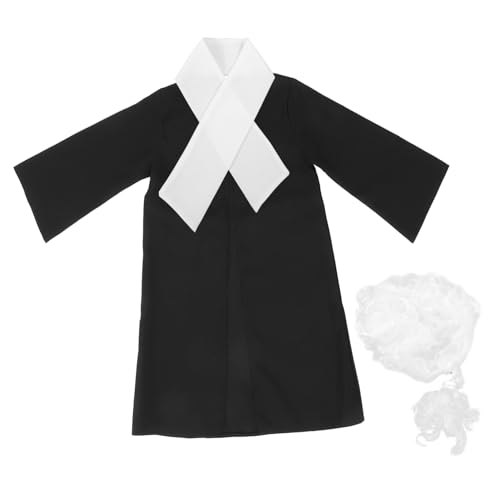 ibasenice 1 Satz Anwaltsuniform-perückenset Kleinkind-richter-outfit Richtermantel Für Kleinkinder Richterin Für Kinderkostüme Wissenschaftler Zubehör Schall- Haken Polyester Black ibasenice 1 Satz Anwaltsuniform-perückenset Kleinkind-richter-outfit Richtermantel Für Kleinkinder Richterin Für Kinderkostüme Wissenschaftler Zubehör Schall- Haken Polyester Black von ibasenice