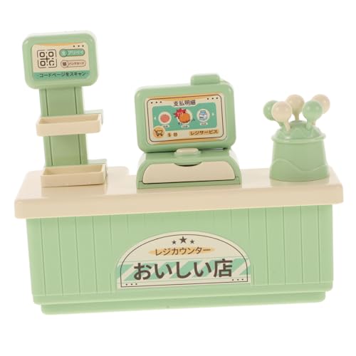 ibasenice 1 Satz Auschecken Miniatur Registrieren Puppe Kasse Simulationsspiele Und Supermarkt-spielset Für Light Green Plastik von ibasenice