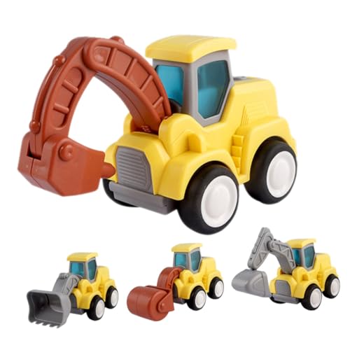 ibasenice 1 Satz Auto Bagger Autos Strand Spiele für Toys for Boys kleines Baggerspielzeug Cartoon-Konstruktionsspielzeug Plastik von ibasenice