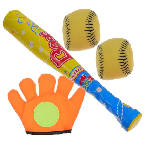 ibasenice 1 Satz Baseball-Anzug Outdoor draußen Schläger Mini-Basketball zum Fangen von Bällen werfen Bälle werfen fangen Plastik von ibasenice
