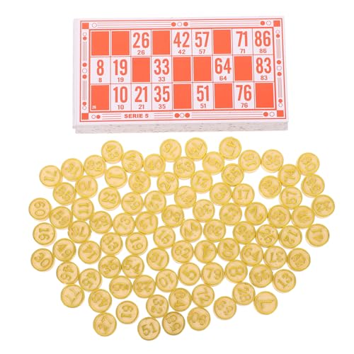 ibasenice Bingo-schachspiel-Set Schachspiel-Set Bingo-zahlenkarten Requisiten Für Partys von ibasenice
