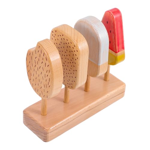 ibasenice 1 Satz Buchen- Am Stiel Realistisches Eiscreme-rollenspielspielzeug Eiscreme- Holz ibasenice 1 Satz Buchen- Am Stiel Realistisches Eiscreme-rollenspielspielzeug Eiscreme- Holz von ibasenice