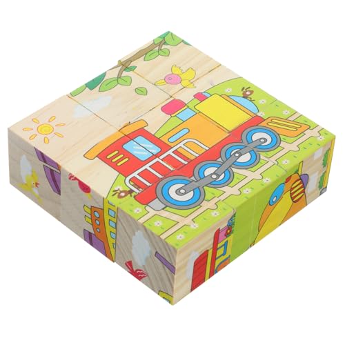 ibasenice 1 Satz Cartoon-Holzpuzzle Puzzle rätselbuch Holzspielzeug für die Fantasieentwicklung von Kindern kinderpuzzle Holzpuzzles für Cartoon-Puzzle- hölzern von ibasenice