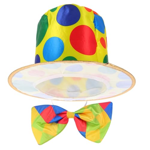 ibasenice 1 Satz Clown-Kostüm Piratenhut Clown-Stirnband Mini-Geburtstagshüte Clown-Cosplay-Kleidung Neuheit Hut Kappe clown kopfschmuck clown costume Clown-Gastgeschenke Clown-Zubehör Stoff von ibasenice