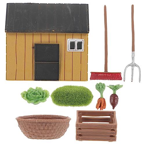 ibasenice Mini-bauernhaus-Modell-Set Gartendekoration Miniatur-Bauernhof Mini- -Spielzeug Mini-Bauernhof Landschaftsbau Lustige Landwirtschaftliche Werkzeuge von ibasenice