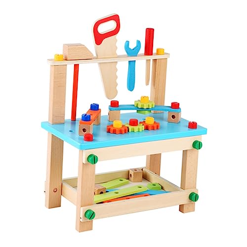 ibasenice Lustiges Kinderspielzeug Holz Montagewerkzeug-stuhlspielzeug Kinderspielzeug-werkzeugset Leuchtende Farben von ibasenice