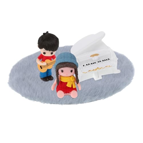 ibasenice Mini Musik Figuren Klavier Gitarre Ornamente Einzigartige Desktop Decor Party Thema Für Musik von ibasenice