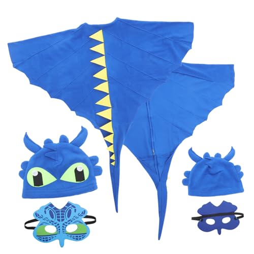 ibasenice Entzückendes Dinosaurier-umhang-Hut-Masken-Set Kostüm Für Jungen Und Mädchen Jungen Und Mädchen Halloween-Party-zubehör von ibasenice