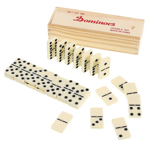ibasenice 1 Satz Domino Domino Blöcke Traditionelles Brettspiel für Familienabende mit Koffer Tischspiel für Altersgruppen von ibasenice