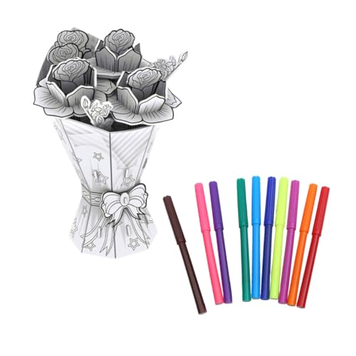 ibasenice Bastelbedarf - 1 Set Kinder-Blumen-Puzzle-Spielzeug Mit Graffiti Für Die Fantasie Der Kinder von ibasenice