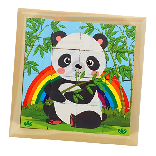 ibasenice 1 Satz Dreidimensionales Sechsseitiges 3D-gemälde Rätsel Rätsel Für Im Alter Von 3-5 Jahren Puzzle Rätsel Für Kleinkinder Bildungsspielzeug Bildung Holz von ibasenice
