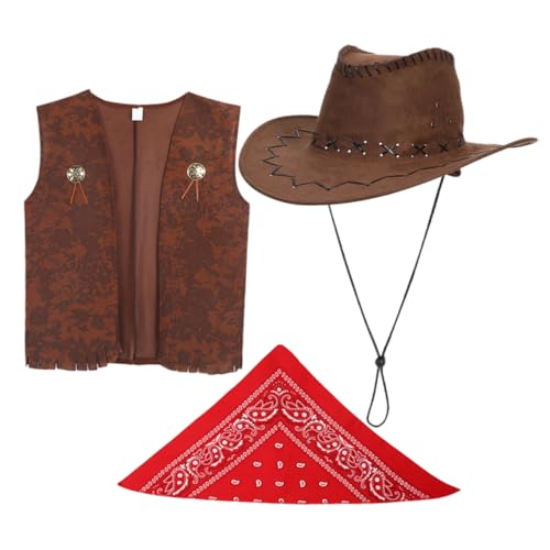 ibasenice 1 Satz Dreiteiliger Jeansanzug Kostüm Cowboy Cowgirls Sombrero Mädchen-cowgirl-kleid Cowgirl-weste Cosplay-zubehör Für Kleinkinder Kuhmädchen-outfits Für Stoff ibasenice 1 Satz Dreiteiliger Jeansanzug Kostüm Cowboy Cowgirls Sombrero Mädchen-cowgirl-kleid Cowgirl-weste Cosplay-zubehör Für Kleinkinder Kuhmädchen-outfits Für Stoff von ibasenice