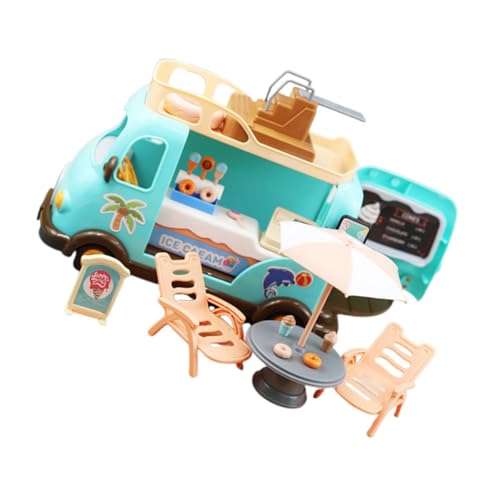 ibasenice 1 Satz Eisdielenwagen Spielset mit Strandstuhl und Realistischen Lebensmittelzubehör für Puppenhäuser für Rollenspiele und DIY Dekoration ibasenice 1 Satz Eisdielenwagen Spielset mit Strandstuhl und Realistischen Lebensmittelzubehör für Puppenhäuser für Rollenspiele und DIY Dekoration von ibasenice