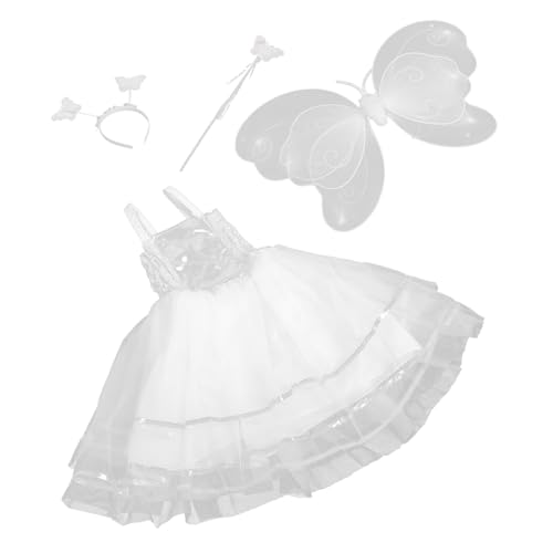 ibasenice 1 Satz Feenkostüm schmetterlingsflügel Engelskostüm Performance-Outfit für Party-Engel-Kostüm Bühnenoutfit Engelsmädchenkostüm Engelskleid Bühnenkleid Engel-Outfit Netz Weiß ibasenice 1 Satz Feenkostüm schmetterlingsflügel Engelskostüm Performance-Outfit für Party-Engel-Kostüm Bühnenoutfit Engelsmädchenkostüm Engelskleid Bühnenkleid Engel-Outfit Netz Weiß von ibasenice