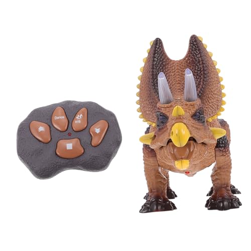 ibasenice 1satz Ferngesteuertes Dinosaurier Spielzeug Luminous Triceratops Mit Licht Und Geräuschen Elektrisches Spielzeug Für Junge Mädchen Umweltfreundliches Material Für Jungen Und Mädchen von ibasenice