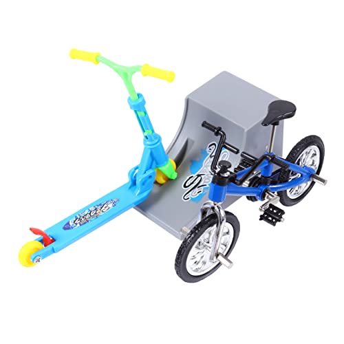 ibasenice 1 Satz Finger-Skateboard- Für Fingerbikes Mini-Scooter- -fingerfahrrad Neuheit Fingerspielzeug Miniaturornament Aluminiumlegierung Blue von ibasenice
