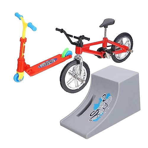 ibasenice 1 Satz Finger-Skateboard- Mini Schreibtischspielzeug Finger Bike Finger Skateboard zusammenklappbares Rollerspielzeug für Fingerbikes Plastik von ibasenice