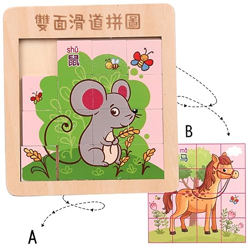 ibasenice 1 Satz Fingerschiebepuzzle sicherheitsleine für rätselbuch Finger-Schiebepuzzle Educational Toys Holzpuzzle für Holzrätsel Bambus von ibasenice
