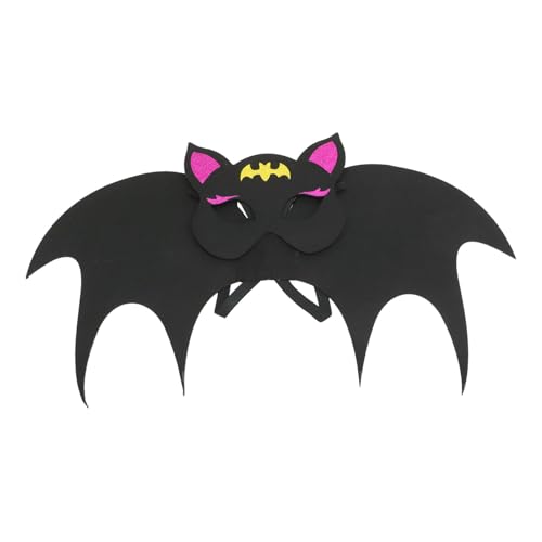 ibasenice 1 Satz Fledermausmaske für Halloween Kostüm Aufkleber Masken Halloween Costume Halloween Kleidung Fledermausmaske verkleiden Fledermausmaske zum Verkleiden Filzstoff Black von ibasenice