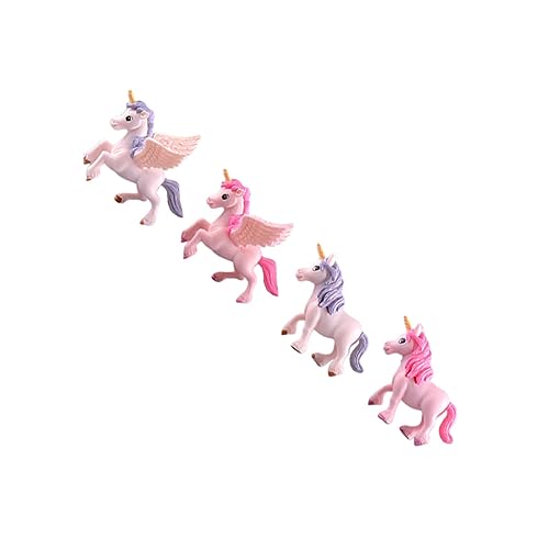 ibasenice 1 Satz Fliegendes Deko Für Kuchen Und Mikrolandschaften Zufälliger Niedliche Unicorn Ornamente Für Party Und Wohnraumgestaltung 4 Stück von ibasenice