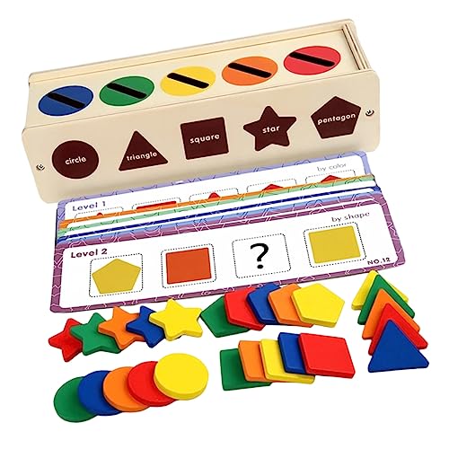 ibasenice 1 Satz Formen Sortierendes Kinderhandwerk Babyspielzeug 6 Monate Alt Entwicklungsspielzeug Für Lernspielzeug Für Für 18 Monate Formsortierer Holz von ibasenice