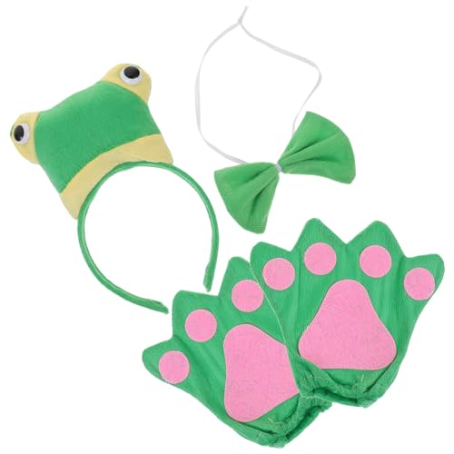 ibasenice 1 Satz Frosch-Stirnband-Set Frosch Stirnband Frösche Frosch- Für Draußen Teenager Cosplay-zubehör Süßes Froschdekor Halloween-kostüm Für Kleinkinder Mäusekostüm Green Plastik von ibasenice