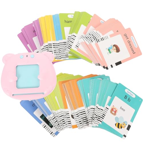 ibasenice 1 Satz Früherziehungsmaschine Kinderspielzeug Aus Papier Interessantes Lernspielzeug Sprachspielzeug Für Kleinkinder Englischer Kartenautomat Haushaltsspielzeug Für Abs Rosa von ibasenice
