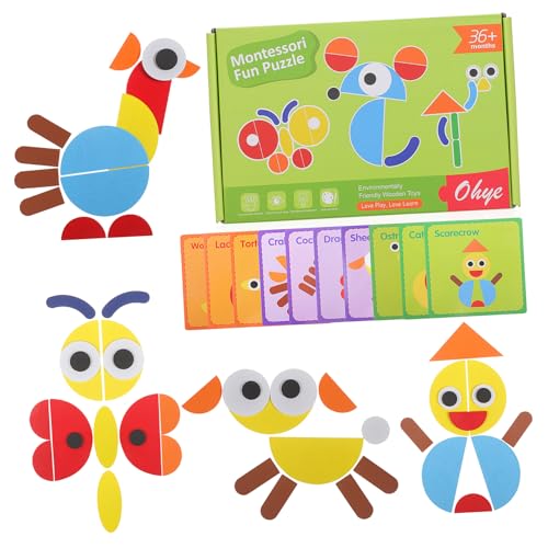 ibasenice 1 Satz Geometrisches Holzpuzzle für Montessori Lernspielzeug mit Bunten Formen Fördert Kreatives Lernen und Hand Augen Koordination für Vorschulkinder und Klassenzimmer Aktivitäten ibasenice 1 Satz Geometrisches Holzpuzzle für Montessori Lernspielzeug mit Bunten Formen Fördert Kreatives Lernen und Hand Augen Koordination für Vorschulkinder und Klassenzimmer Aktivitäten von ibasenice