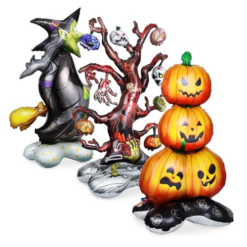 ibasenice 1 Satz Halloween-Dekorationsrequisiten Halloween -Partyballons Farben dekorativ Fest Die Halloween Party Deko halloween atmosphäre Halloween liefert Halloween-Ballon Aluminiumfolie von ibasenice