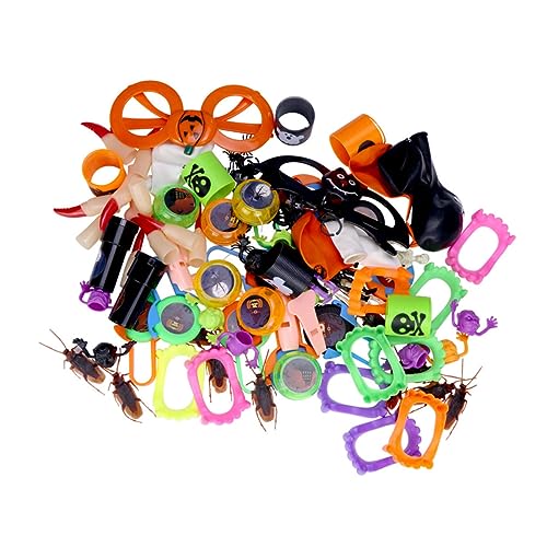 ibasenice 1 Satz Halloween- Halloween-simulationszahn Elastisches Skelettspielzeug Halloween-szenen-Layout- Halloween-Brille Halloween-wohndekoration Plastik von ibasenice